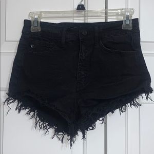 High waisted black short shorts